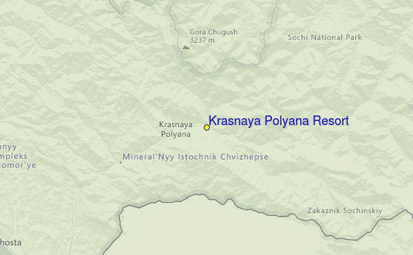 Krasnaya Polyana Resort Location Map