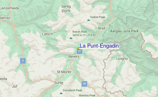 La Punt/Engadin Location Map