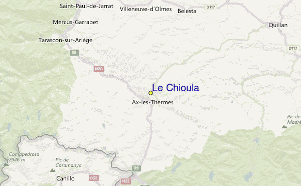 Le Chioula Location Map