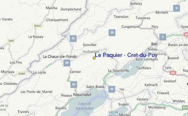Le Pâquier - Crêt-du-Puy Location Map