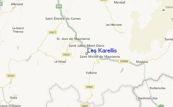 Les Karellis Location Map