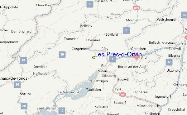 Les Prés-d'Orvin Location Map