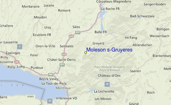 Moléson s/Gruyères Location Map