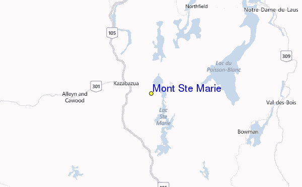 Mont Ste Marie Location Map