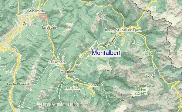 Montalbert Location Map