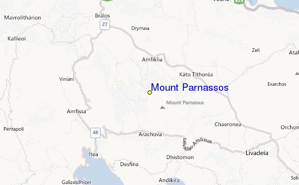 Mount Parnassos Location Map
