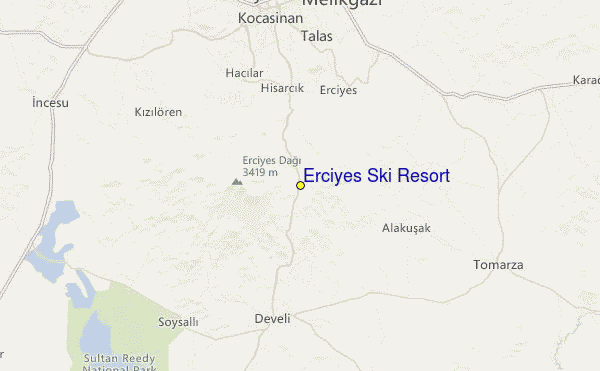 Erciyes Ski Resort Location Map