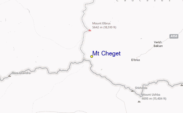 Mount Cheget Location Map