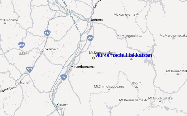 Muikamachi Hakkaisan Location Map