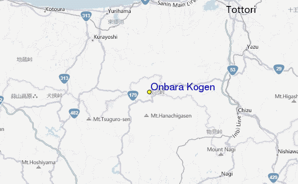 Onbara Kogen Location Map