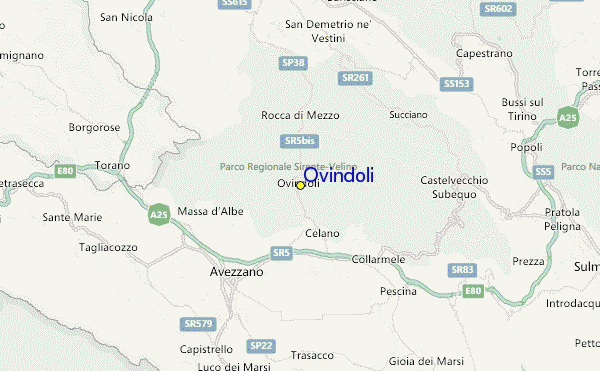 Ovindoli Location Map
