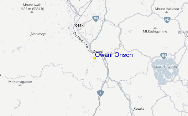 Owani Onsen Location Map