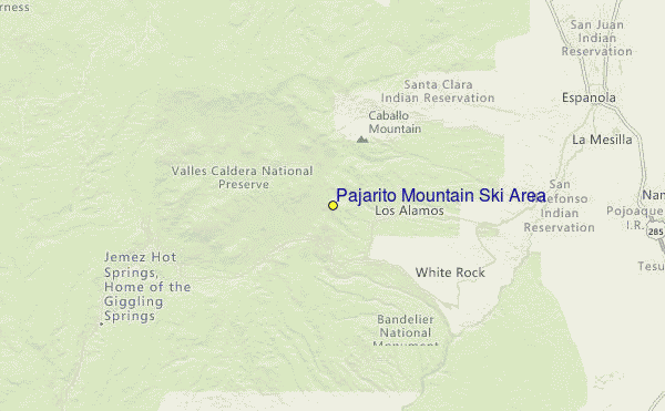 Pajarito Mountain Ski Area Location Map