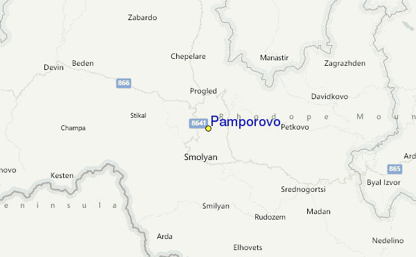 Pamporovo Location Map