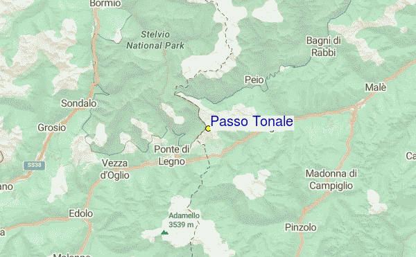 Passo Tonale Location Map