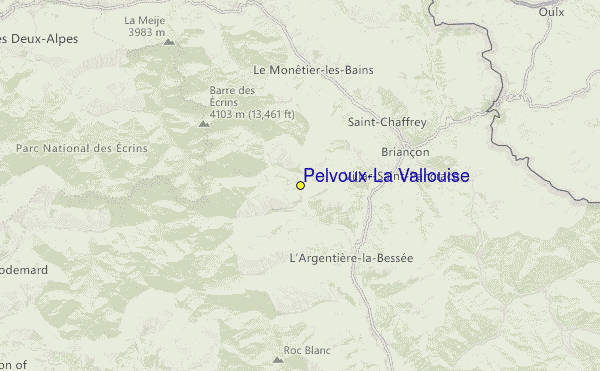 Pelvoux-La Vallouise Location Map