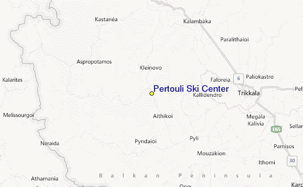 Pertouli Ski Center Location Map
