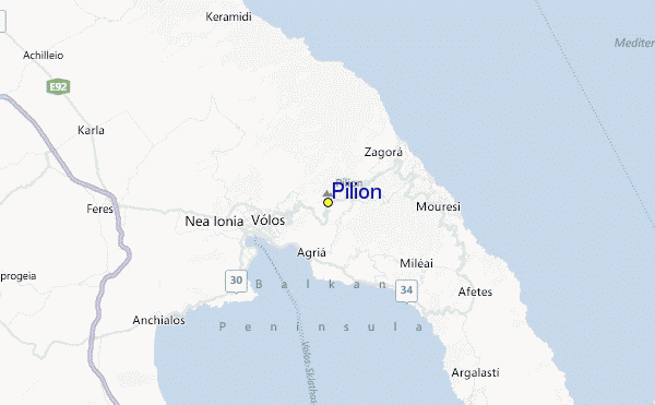 Pilion Location Map