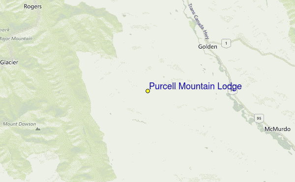 Purcell Mountain Lodge Location Map