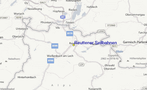 Reuttener Seilbahnen Location Map