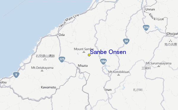 Sanbe Onsen Location Map
