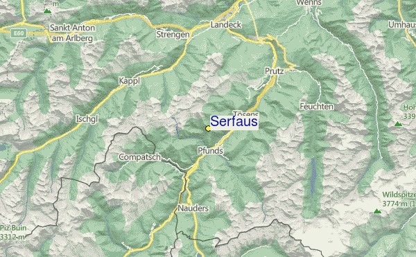 Serfaus Location Map