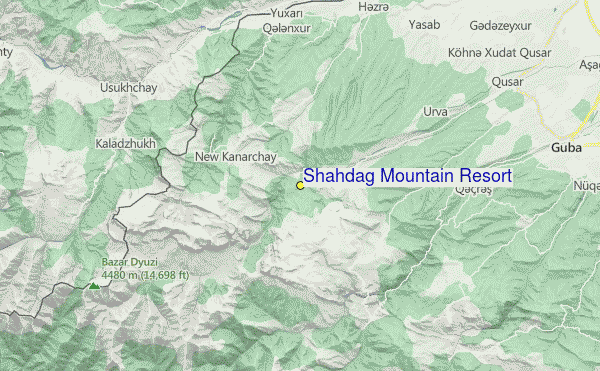 Shahdag Mountain Resort Location Map