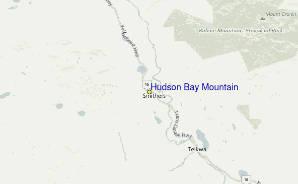 Hudson Bay Mountain Location Map