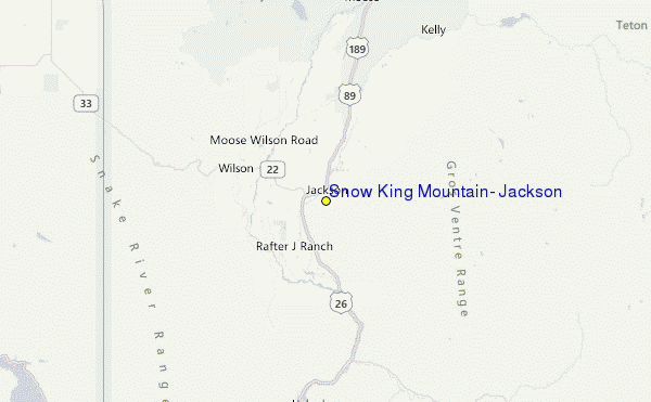 Snow King Mountain, Jackson Location Map