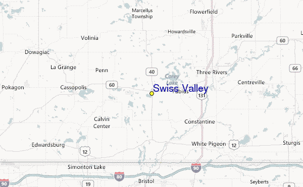 Swiss Valley Location Map