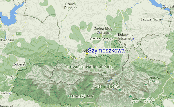 Szymoszkowa Location Map