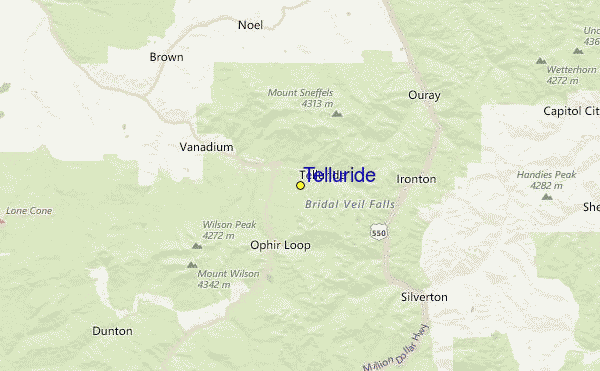 Telluride Location Map