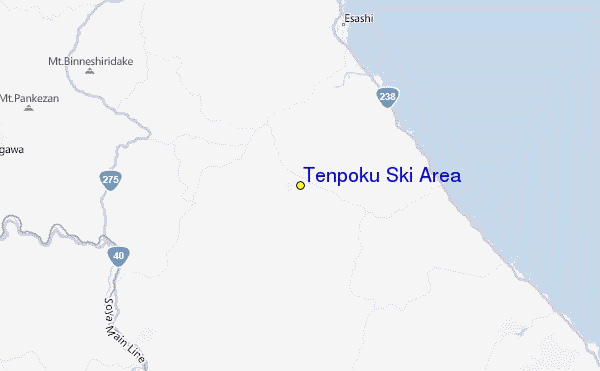 Tenpoku Ski Area Location Map