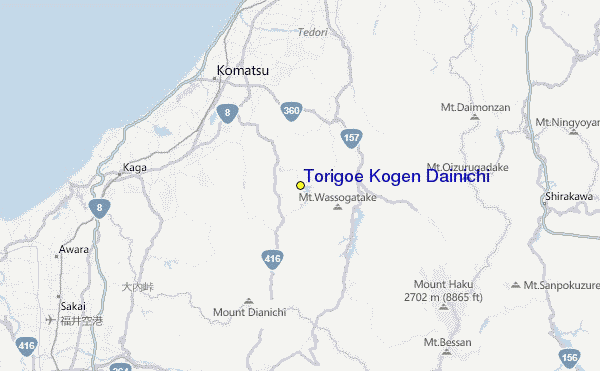 Torigoe Kogen Dainichi Location Map