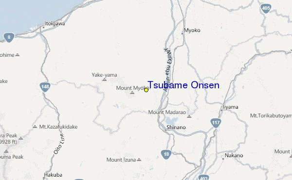 Tsubame Onsen Location Map