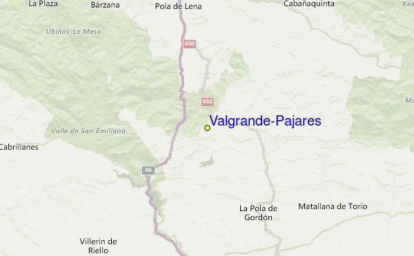 Valgrande-Pajares Location Map