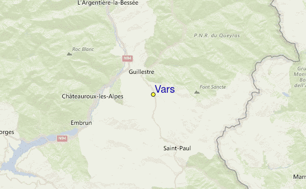 Vars Location Map