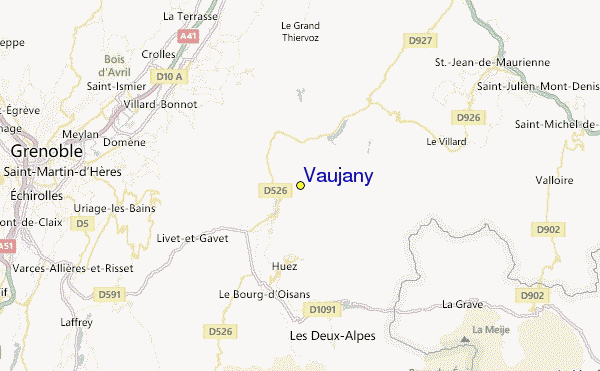 Vaujany Location Map