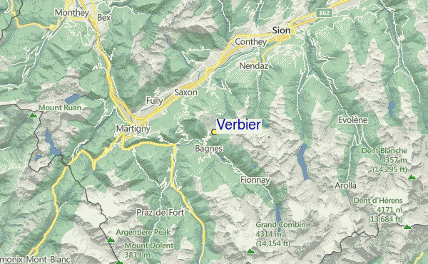 Verbier Location Map