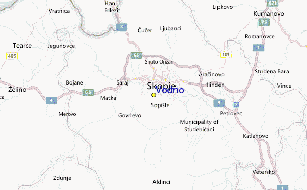 Vodno Location Map
