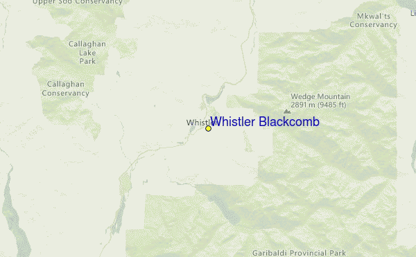 Whistler Blackcomb Location Map