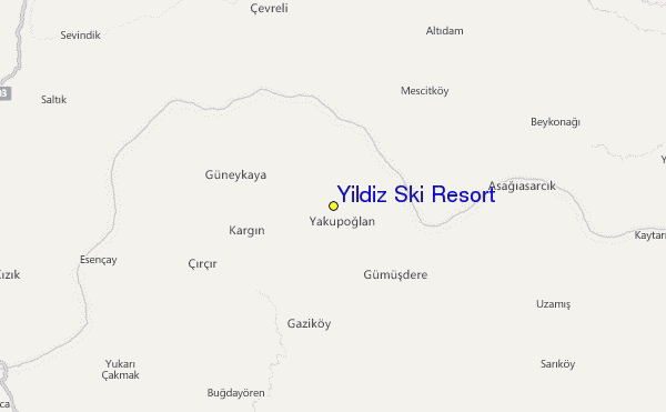 Yildiz Ski Resort Location Map