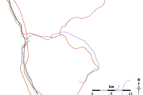 Roads and rivers close to Abtenau