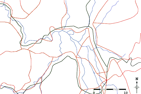Roads and rivers close to Aizu Bange Choei