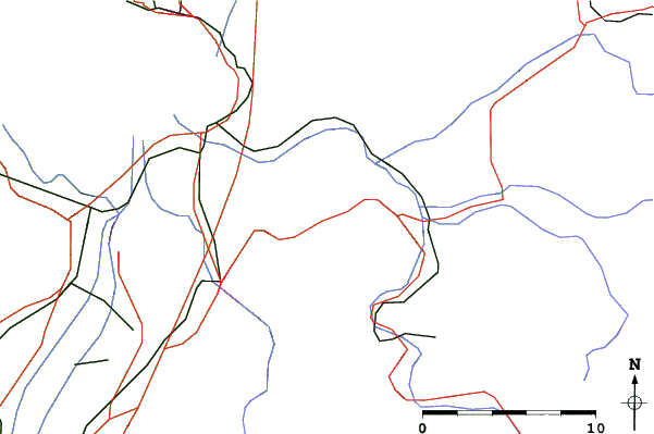Roads and rivers close to Alberschwende