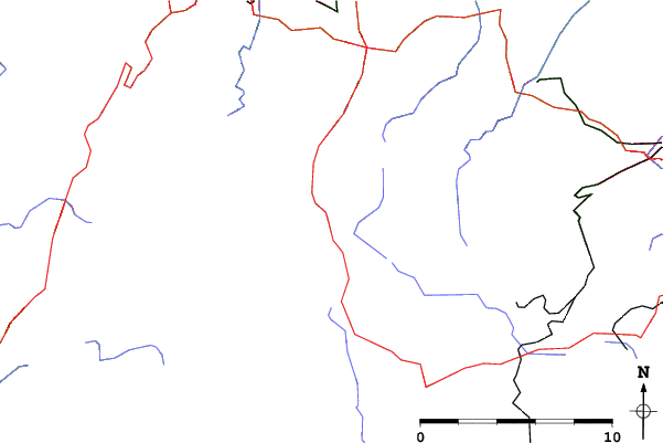 Roads and rivers close to Altenau/Torfhaus