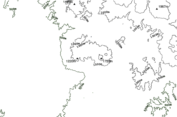 Nekoma Mountain South Area neighbourhood contours