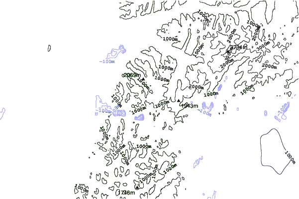 Alyeska Resort neighbourhood contours