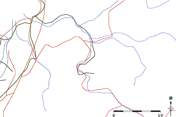 Roads and rivers close to Andelsbuch