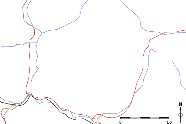 Roads and rivers close to Anterselva/Antholz